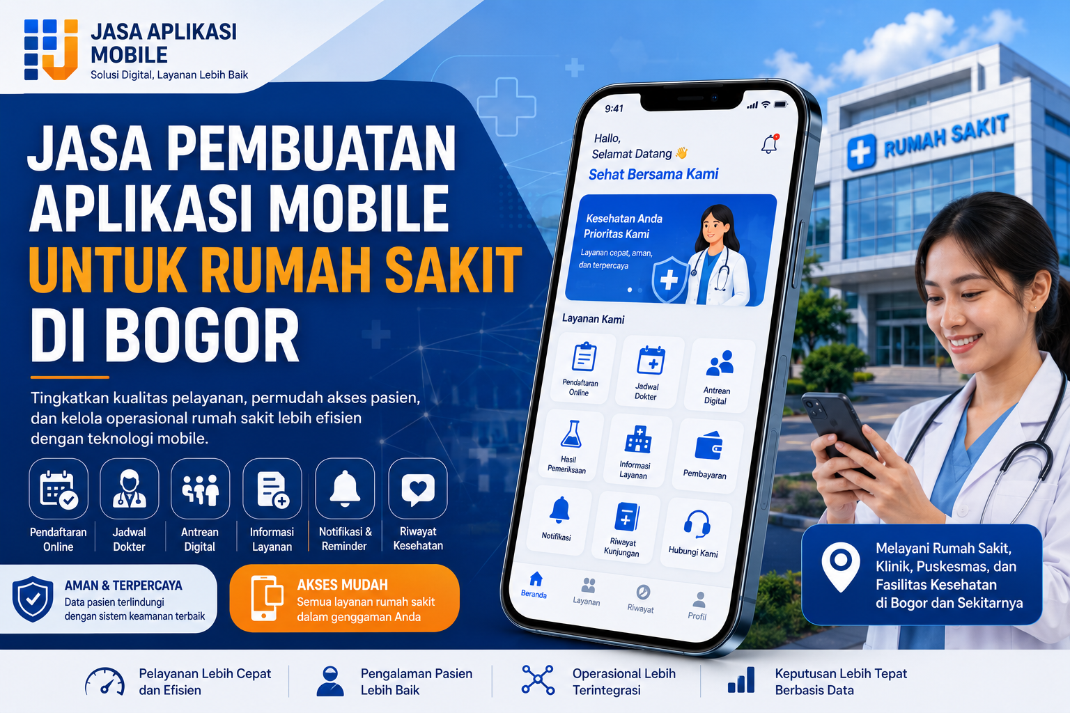 Jasa Pembuatan Aplikasi Mobile untuk Rumah Sakit di Bogor